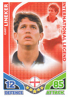 Gary Lineker England 2010 World Cup Match Attax International Legends #IL